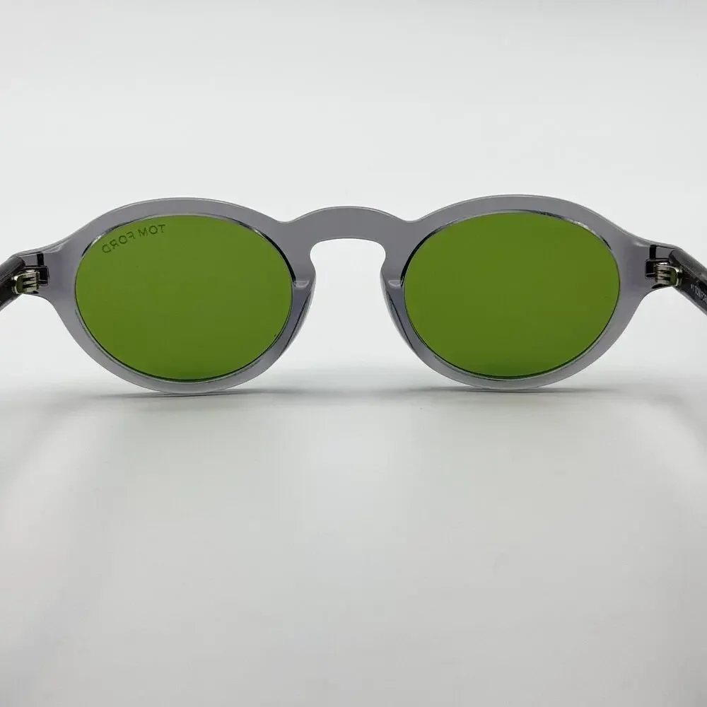 Tom Ford Sunglasses Aristotele-02 TF1332 20N Transparent Gray Frame Green Lens